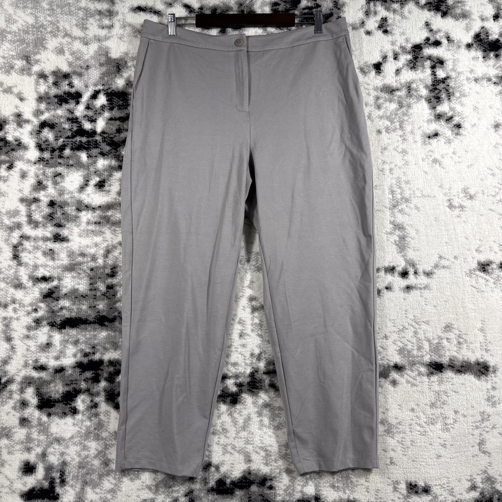 Eileen Fisher Washable Tencel‎ Flex Ponte Pants Womens Size Extra Large Gray